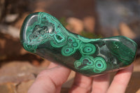 Polished Malachite Free Forms x 3 From Kolwezi, Congo - Toprock Gemstones and Minerals 