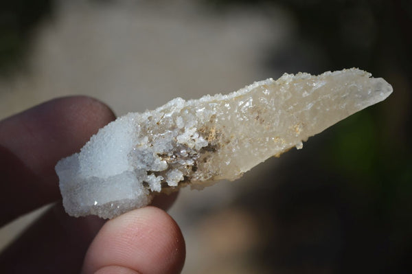 Natural Drusy Quartz Coated Fluorescent Peach Calcite Crystal Specimens  x 70 From Alberts Mountain, Lesotho
