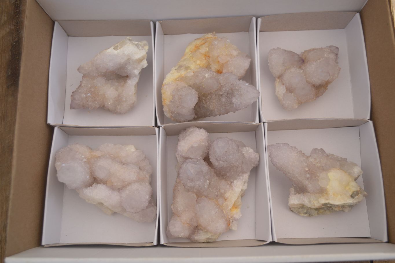 Natural Pale Lilac Spirit Quartz Clusters x 6 From Boekenhouthoek, South Africa - Toprock Gemstones and Minerals 