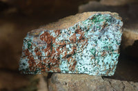 Natural Blue Drusy Coated Chrysocolla & Malachite Specimens x 4 From Congo - Toprock Gemstones and Minerals 