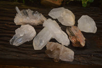 Natural Mixed Selection Of Quartz Crystals  x 7 From Madagascar - Toprock Gemstones and Minerals 