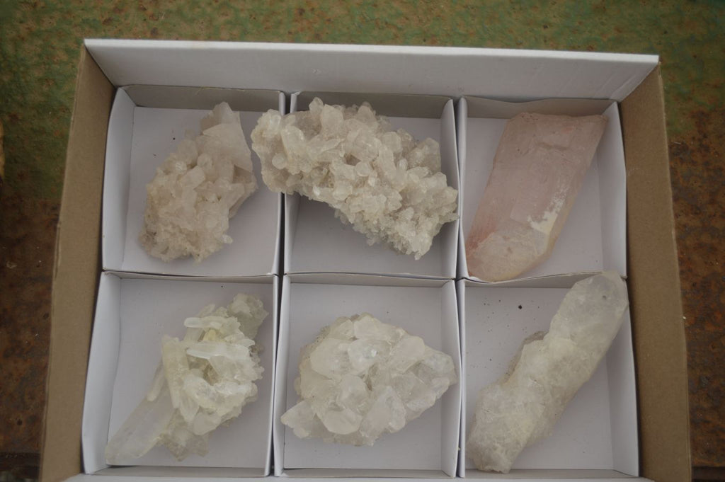 Natural Clear Quartz Specimens  x 6 From Mpika, Zambia - Toprock Gemstones and Minerals 