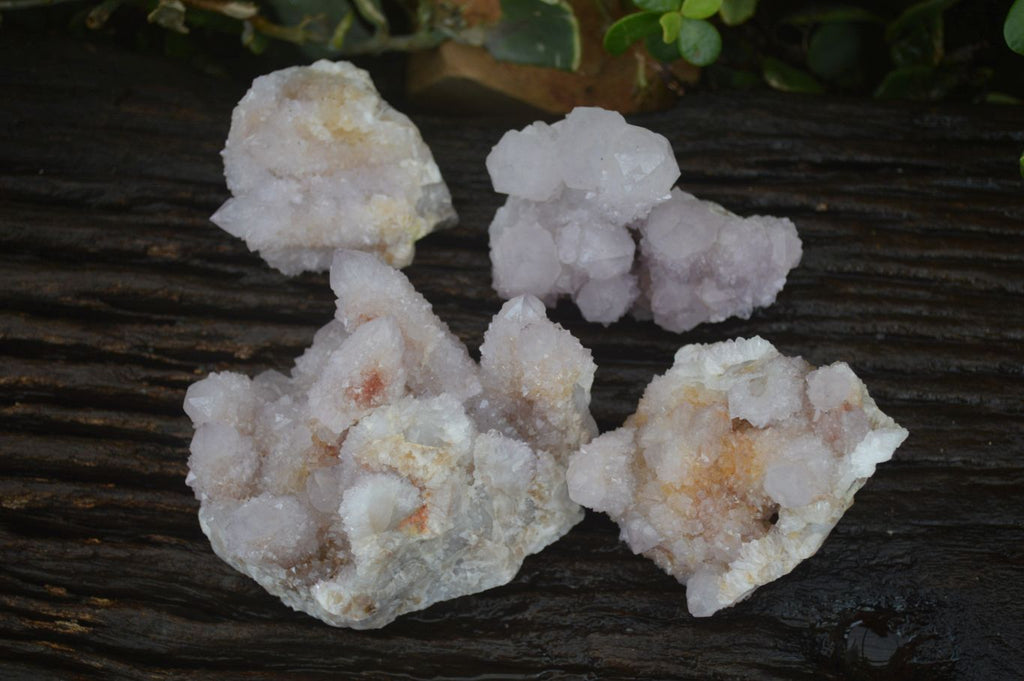 Natural Mixed Spirit Quartz Clusters x 4 From Boekenhouthoek, South Africa - Toprock Gemstones and Minerals 