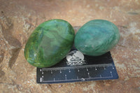 Polished  Large Green Verdite Galet / Palm Stones x 9 From Zimbabwe - Toprock Gemstones and Minerals 