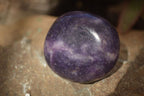 Polished  Purple Lepidolite Palm Stones  x 6 From Zimbabwe - Toprock Gemstones and Minerals 