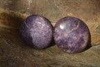 Polished  Purple Lepidolite Palm Stones  x 6 From Zimbabwe - Toprock Gemstones and Minerals 