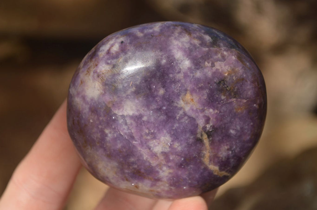 Polished  Purple Lepidolite Palm Stones  x 6 From Zimbabwe - Toprock Gemstones and Minerals 