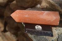 Polished Orange Twist Calcite Points x 3 From Maevantanana, Madagascar - Toprock Gemstones and Minerals 