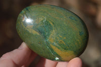 Polished  Large Green Verdite Galet / Palm Stones x 9 From Zimbabwe - Toprock Gemstones and Minerals 