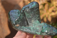Polished Malachite Free Forms x 3 From Kolwezi, Congo - Toprock Gemstones and Minerals 