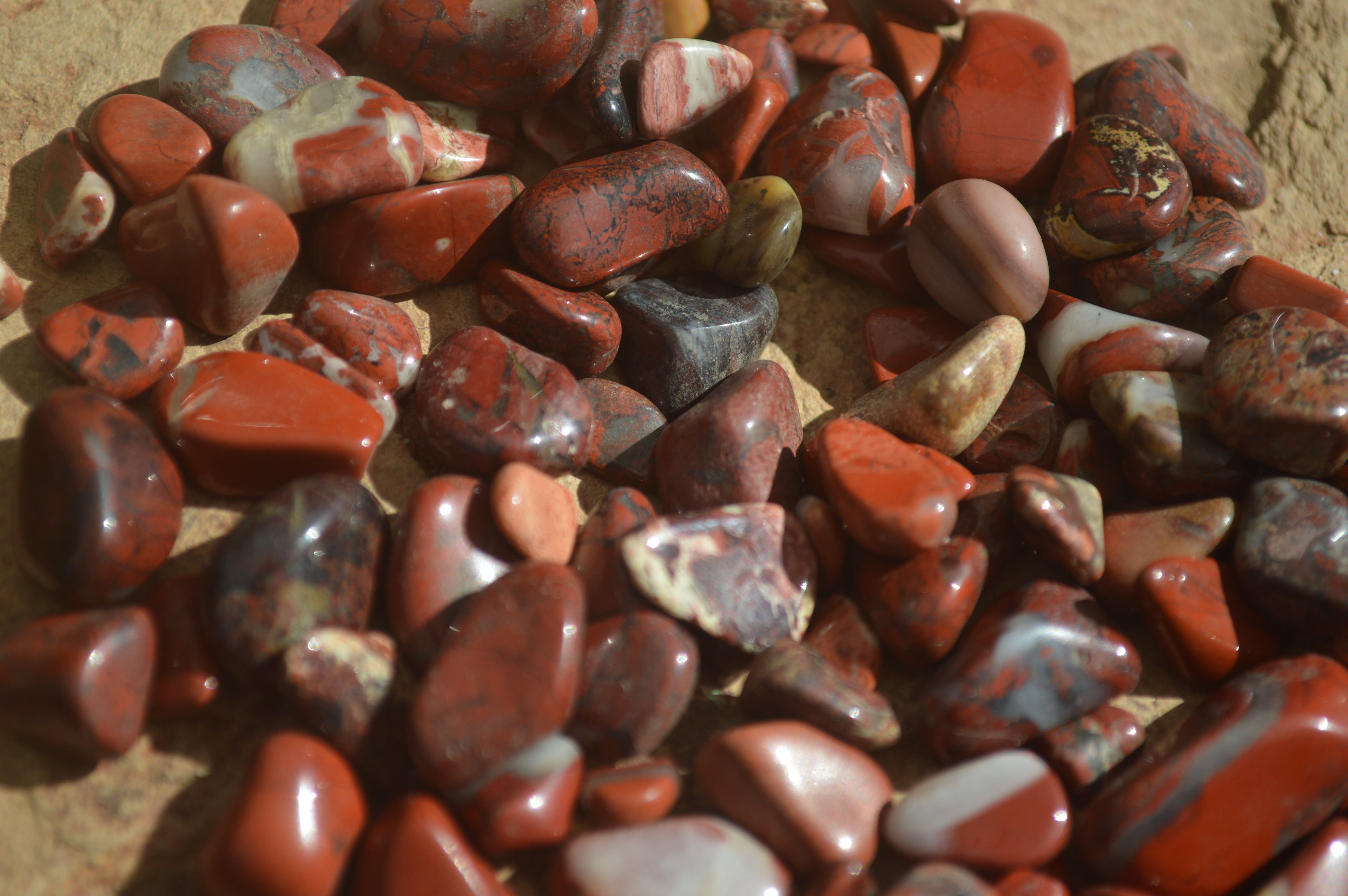 Polished Mini Craft Red Jasper Tumble Stones - Sold per 500 g - From Northern Cape, South Africa - Toprock Gemstones and Minerals 