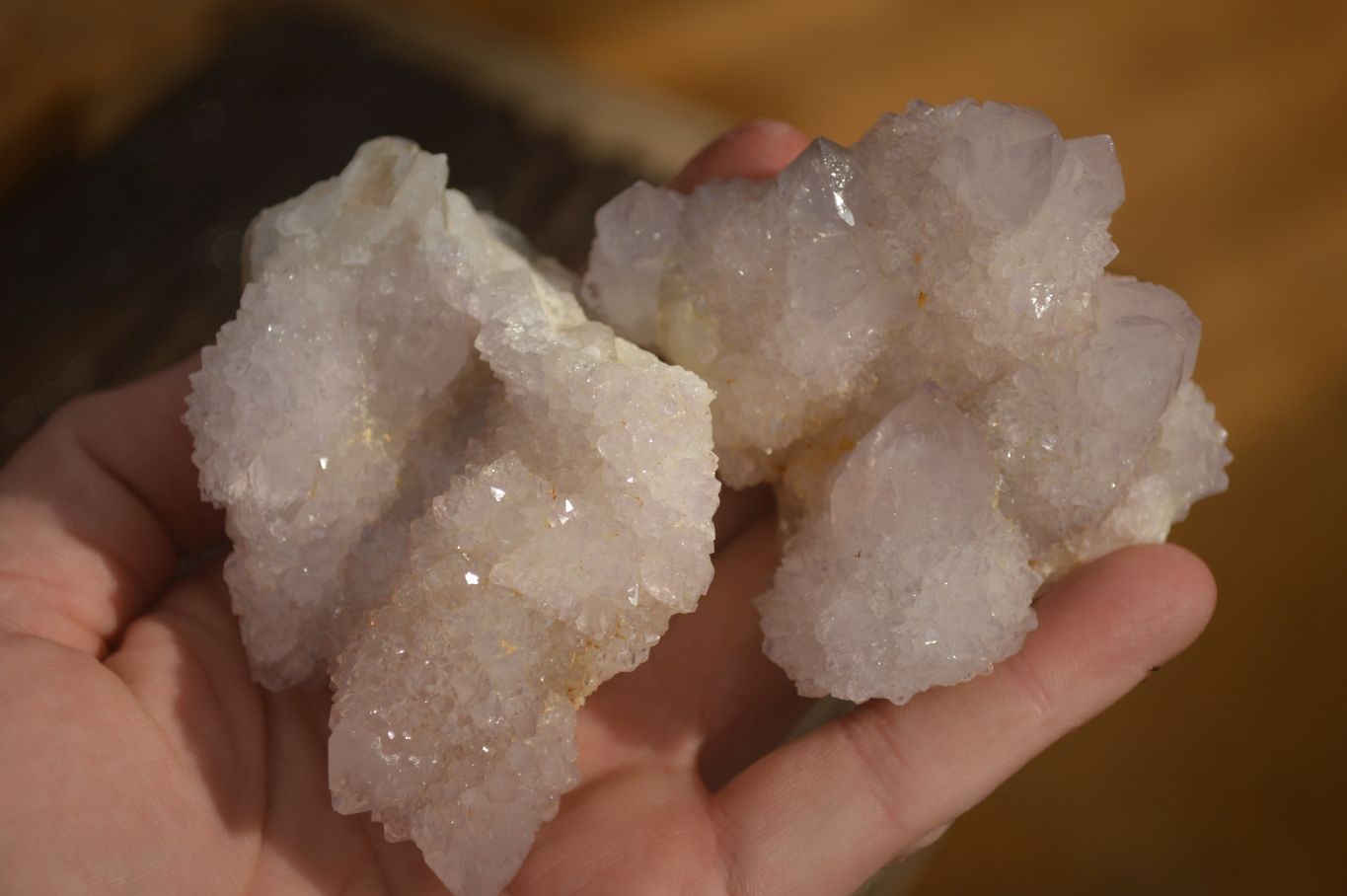 Natural Pale Lilac Spirit Quartz Clusters x 6 From Boekenhouthoek, South Africa - Toprock Gemstones and Minerals 