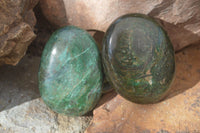 Polished  Large Green Verdite Galet / Palm Stones x 9 From Zimbabwe - Toprock Gemstones and Minerals 