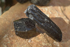Natural Schorl Black Tourmaline Specimens x 13 From Erongo, Namibia - Toprock Gemstones and Minerals 