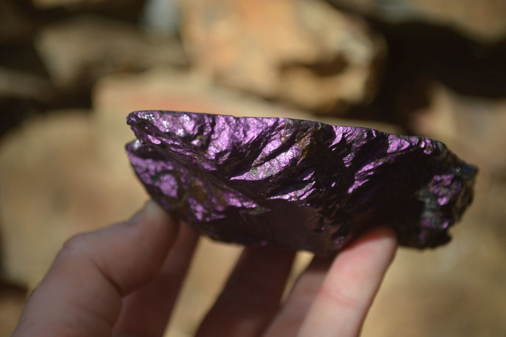 Polished One Side Polished Purpurite Free Forms x 3 From Erongo, Namibia - Toprock Gemstones and Minerals 