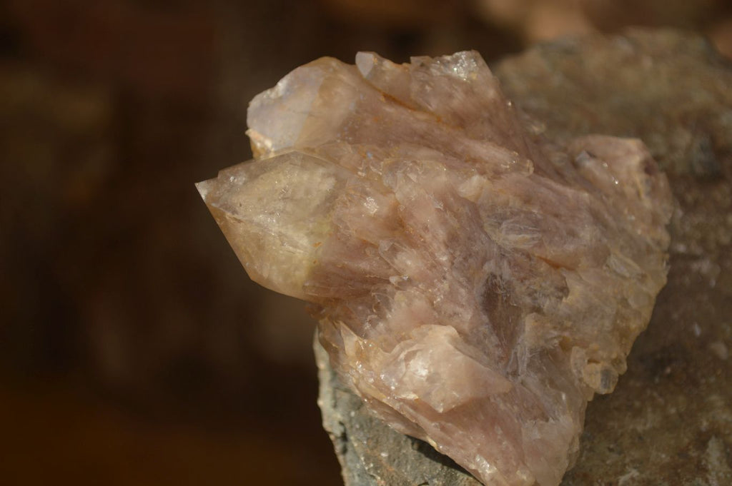Natural Cascading Smokey Quartz Clusters x 3 From Luena, Congo - Toprock Gemstones and Minerals 
