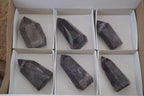 Polished Dark Purple Amethyst Points x 6 From Zambia - Toprock Gemstones and Minerals 