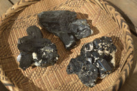 Natural Schorl Black Tourmaline Specimens x 3 From Erongo, Namibia