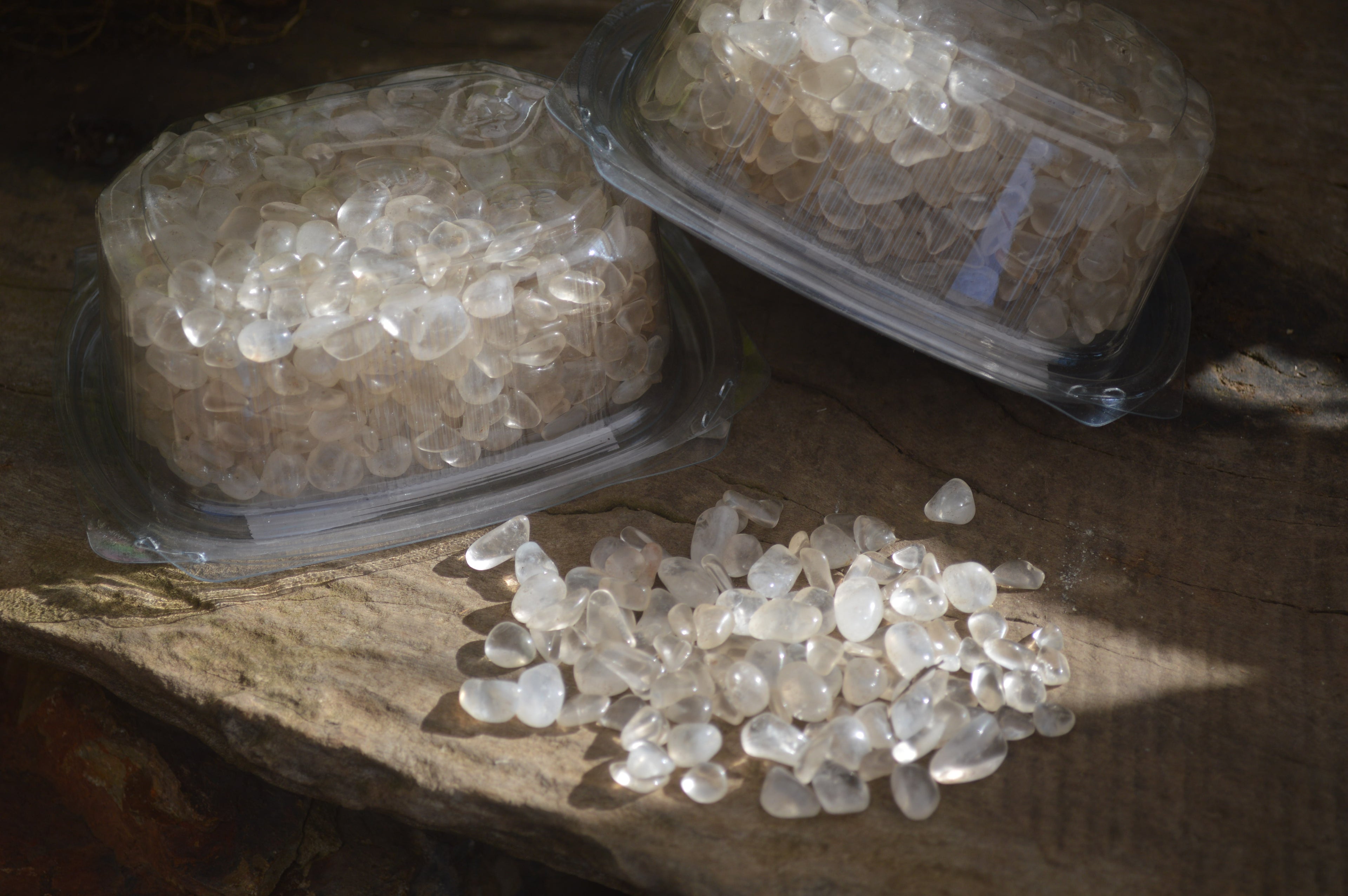Polished Mini Craft Clear Quartz Tumble Stones - Sold per 500 g - From Mozambique - Toprock Gemstones and Minerals 