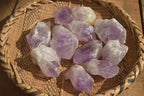 Natural Single Jacaranda Amethyst Crystals x 12 From Mumbwe, Zambia - Toprock Gemstones and Minerals 