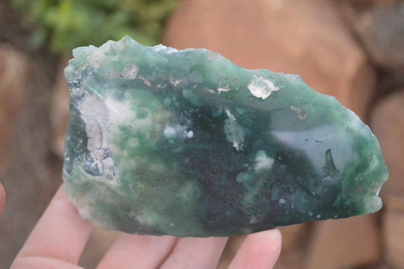 Polished One Side Polished Emerald Mtorolite Plates  x 3 From Mutorashanga, Zimbabwe - Toprock Gemstones and Minerals 