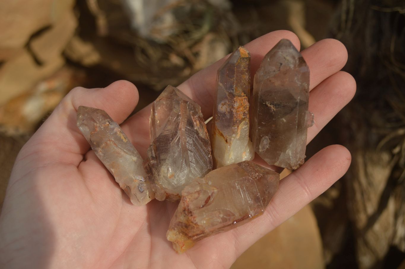 Natural Red Hematoid Quartz Crystals x 35 From Karoi, Zimbabwe - Toprock Gemstones and Minerals 