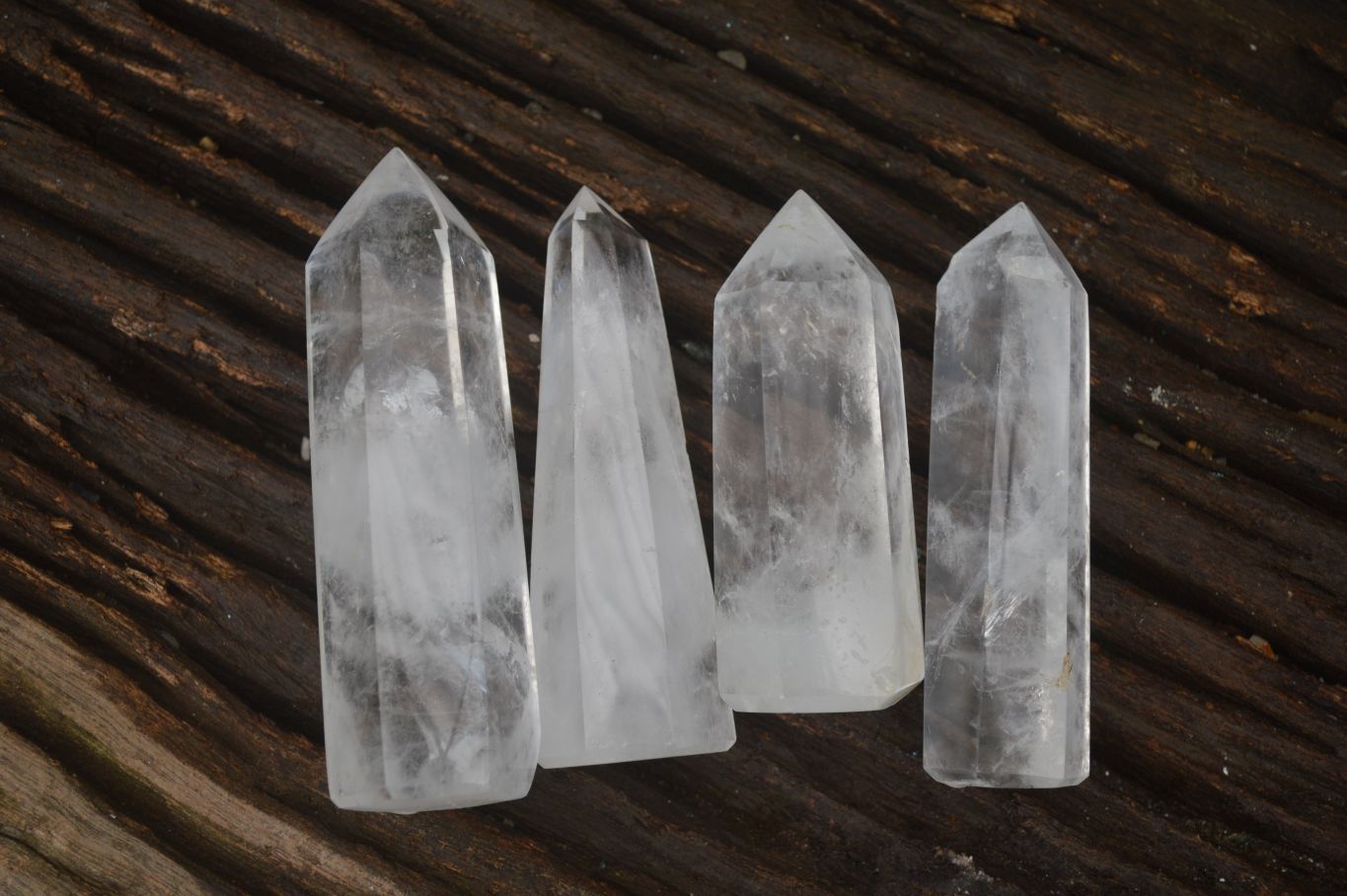 Polished Clear Quartz Crystal Points x 12 From Madagascar - Toprock Gemstones and Minerals 