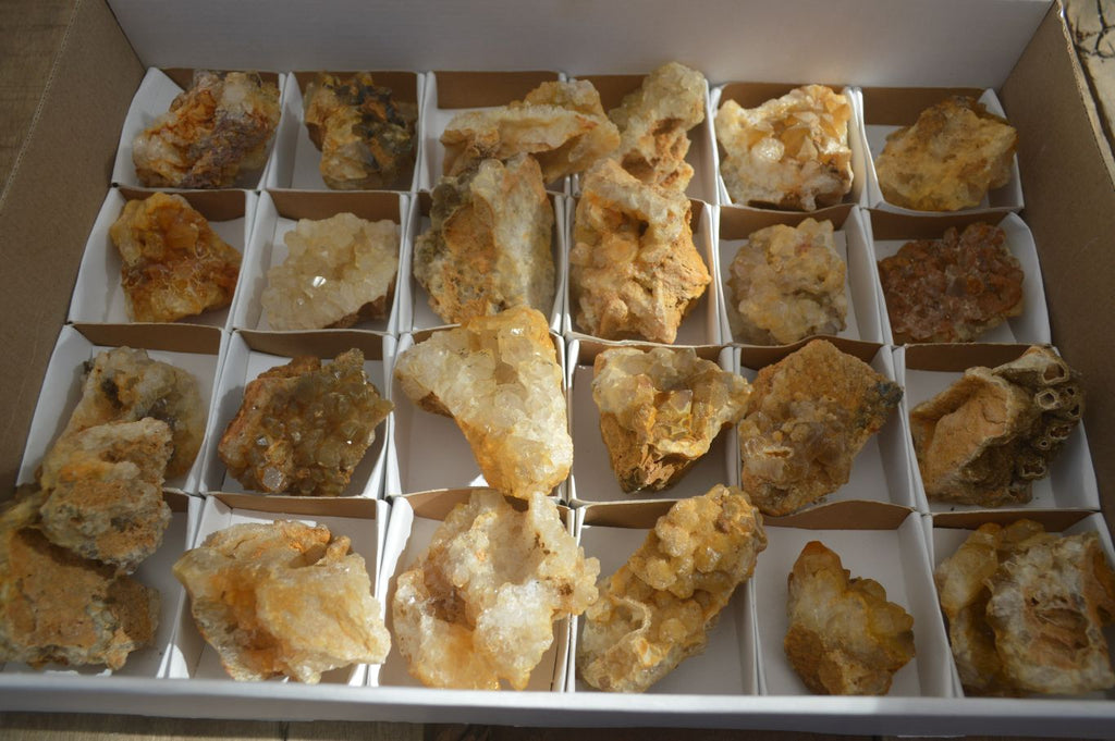 Natural Limonite Quartz Clusters x 24 From Solwezi, Zambia - Toprock Gemstones and Minerals 