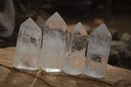 Polished Clear Quartz Crystal Points x 12 From Madagascar - Toprock Gemstones and Minerals 