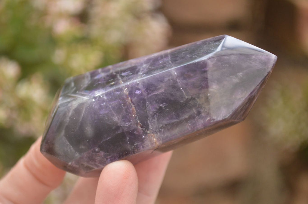 Polished Dark Purple Amethyst Points x 6 From Zambia - Toprock Gemstones and Minerals 