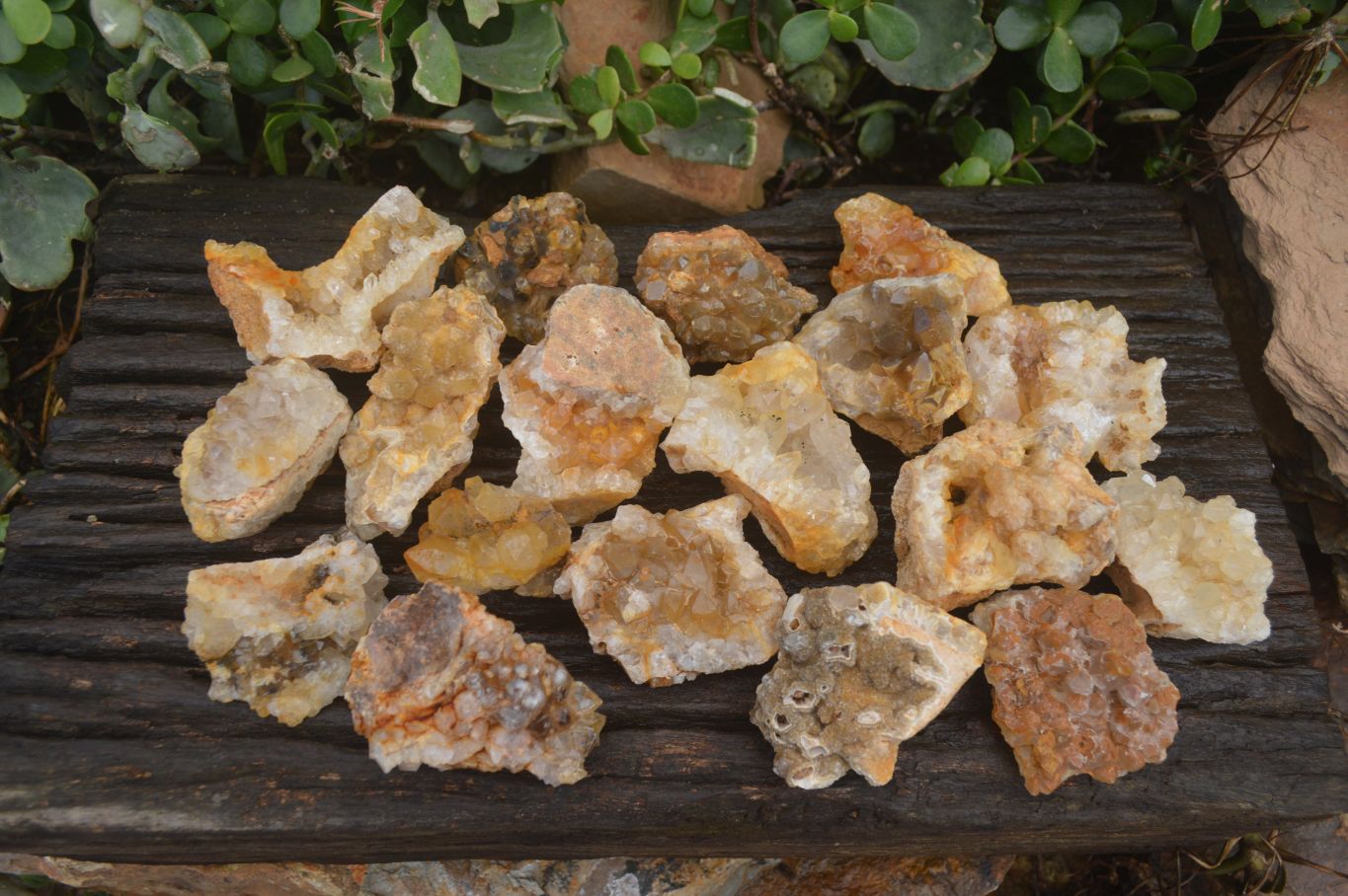 Natural Limonite Quartz Clusters x 24 From Solwezi, Zambia - Toprock Gemstones and Minerals 