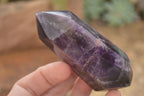 Polished Dark Purple Amethyst Points x 6 From Zambia - Toprock Gemstones and Minerals 