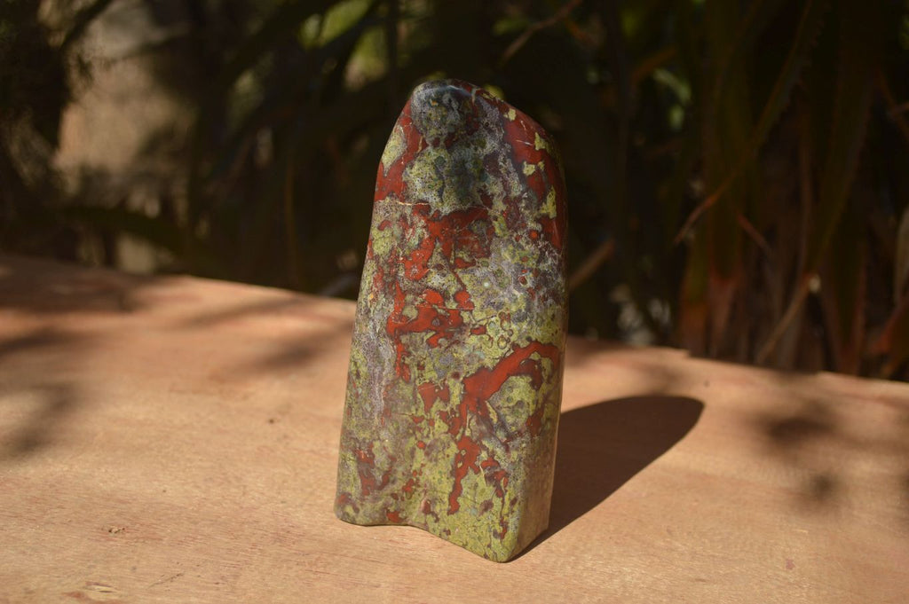 Polished  Dragon Bloodstone Standing Free Form  x 1 From Southern Africa - Toprock Gemstones and Minerals 
