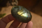 Polished  Flashy Labradorite Palm Stones  x 12 From Tulear, Madagascar - Toprock Gemstones and Minerals 