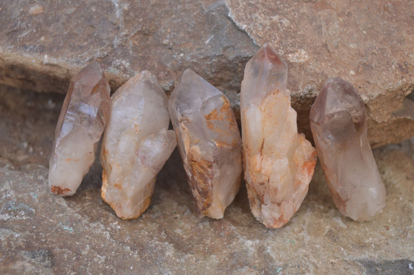 Natural Red Hematoid Quartz Crystals x 35 From Karoi, Zimbabwe - Toprock Gemstones and Minerals 