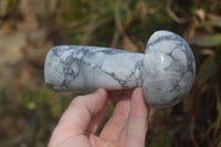 Polished Large Howlite Mushrooms  x 3 From Zimbabwe - Toprock Gemstones and Minerals 