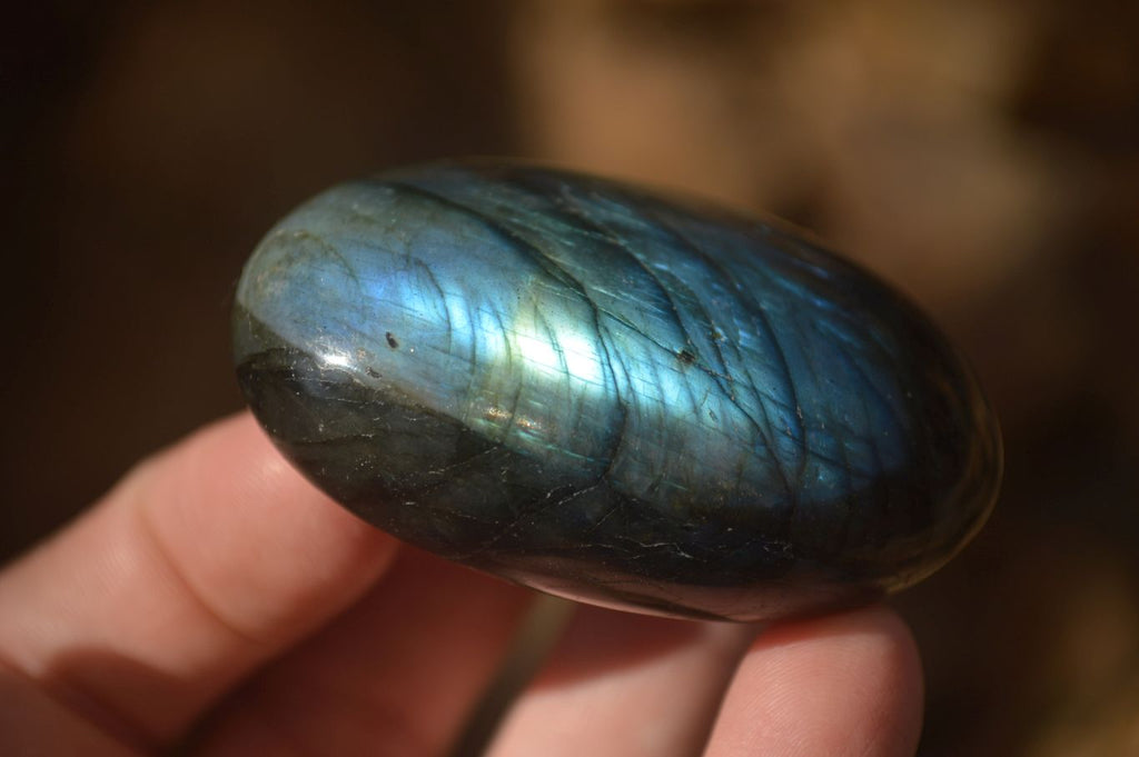 Polished  Flashy Labradorite Palm Stones  x 12 From Tulear, Madagascar - Toprock Gemstones and Minerals 