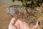 Polished  Dragon Bloodstone Standing Free Form  x 1 From Southern Africa - Toprock Gemstones and Minerals 