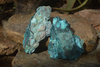 Natural Rough Shattuckite Cobbed Specimens x 6 From Kaokoveld, Namibia - Toprock Gemstones and Minerals 