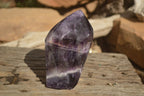 Polished  Dark Chevron Amethyst Point x 1 From Zambia - Toprock Gemstones and Minerals 