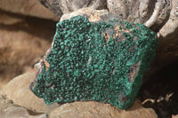 Natural Crystalline Malachite Specimens  x 2 From Congo - Toprock Gemstones and Minerals 
