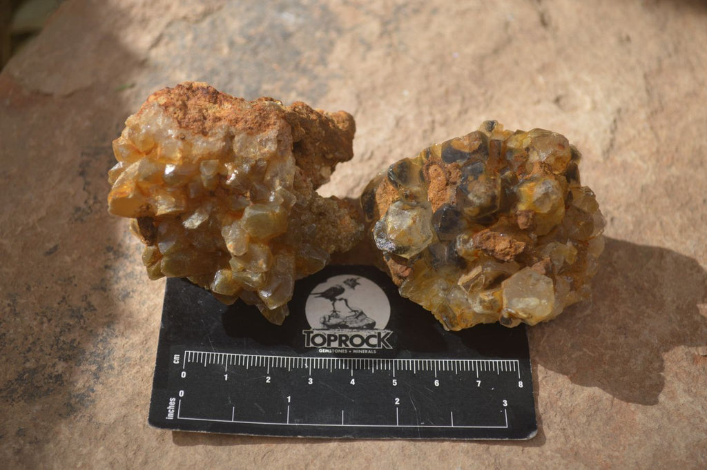 Natural Limonite Quartz Clusters x 24 From Solwezi, Zambia - Toprock Gemstones and Minerals 