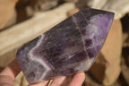 Polished  Dark Chevron Amethyst Point x 1 From Zambia - Toprock Gemstones and Minerals 