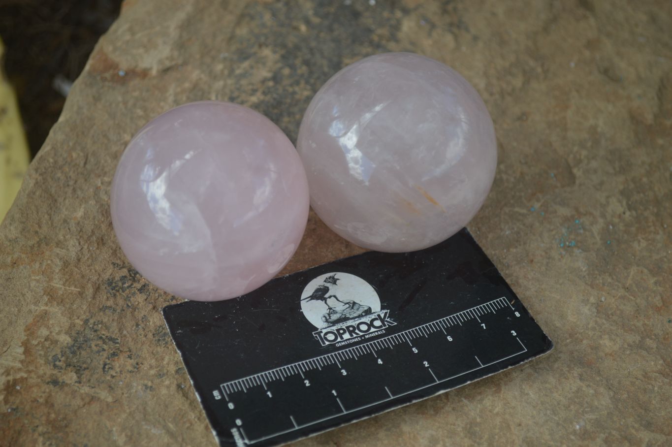 Polished Gemmy Pink Rose Quartz Spheres  x 6 From Madagascar - Toprock Gemstones and Minerals 