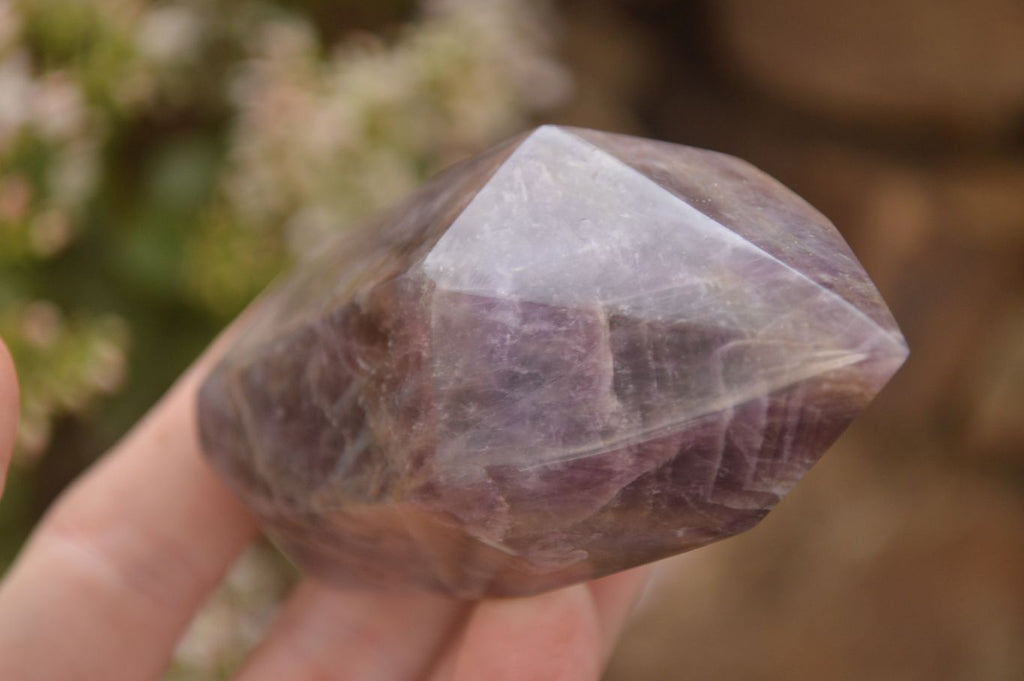 Polished Dark Purple Amethyst Points x 6 From Zambia - Toprock Gemstones and Minerals 