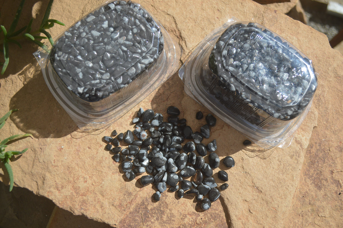 Polished Mini Craft Snowflake Obsidian Tumble Stones - Sold per 500 g - From South Africa - Toprock Gemstones and Minerals 
