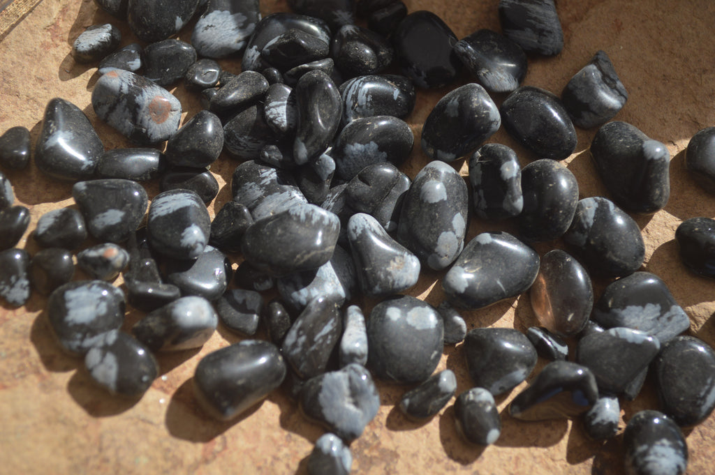 Polished Mini Craft Snowflake Obsidian Tumble Stones - Sold per 500 g - From South Africa - Toprock Gemstones and Minerals 
