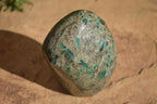 Polished Emerald Mica In Matrix Standing Free Forms x 2 From Mutoko, Zimbabwe - Toprock Gemstones and Minerals 