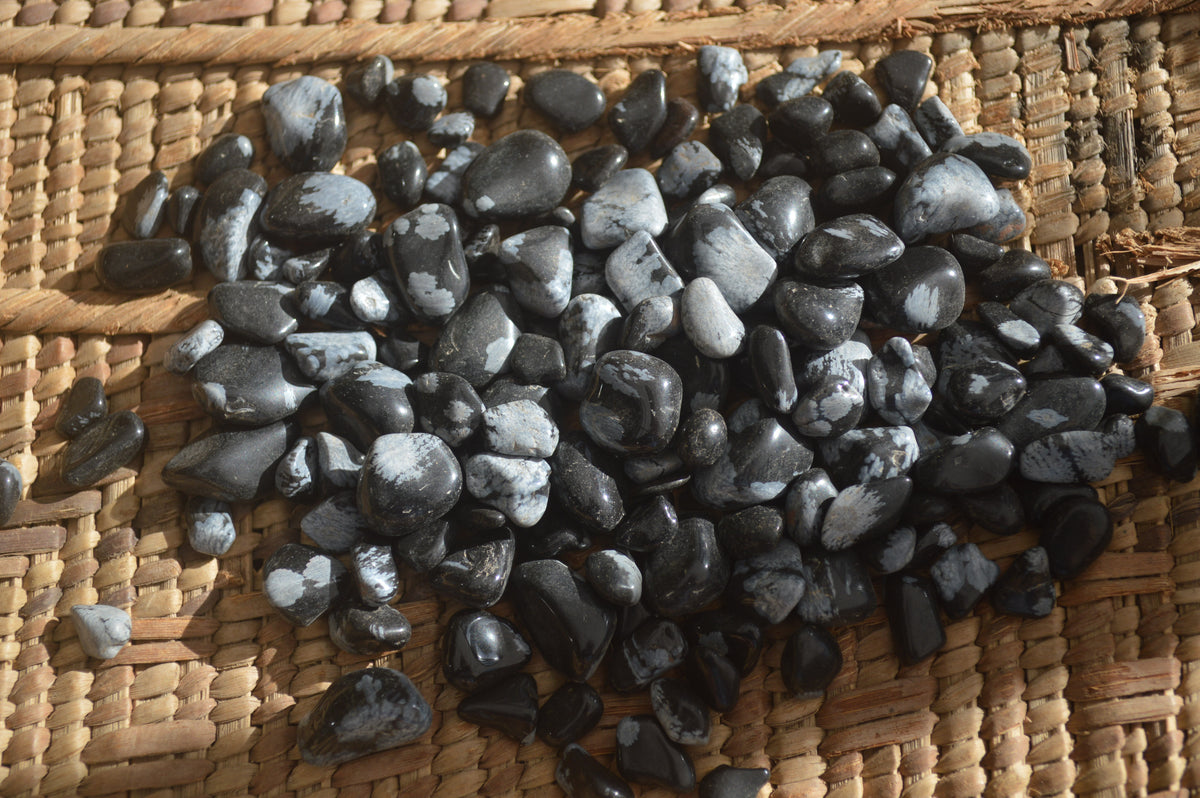 Polished Mini Craft Snowflake Obsidian Tumble Stones - Sold per 500 g - From South Africa - Toprock Gemstones and Minerals 