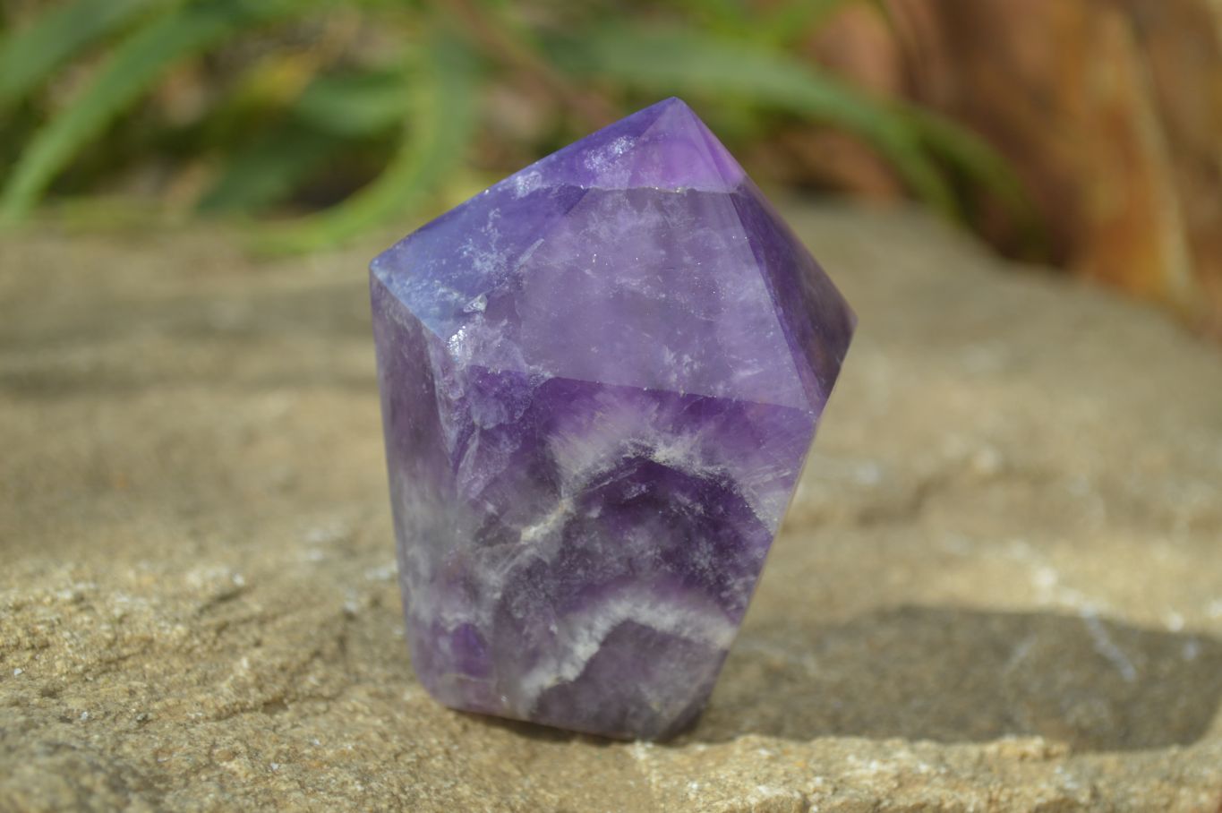 Polished Dream Amethyst Points x 3 From Ambatondrazaka, Madagascar - Toprock Gemstones and Minerals 